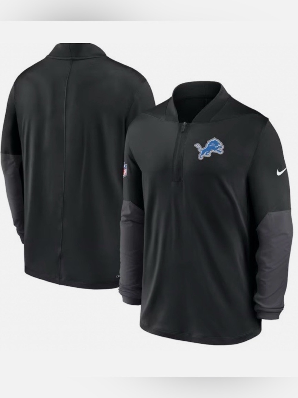 Nike Men’s Detroit Lions NFL Dri-FIT Sideline 1/2 Zip Pullover Size 3XL